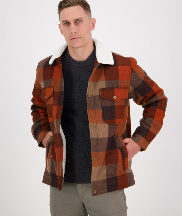 Swanndri Mens Kaituna Sherpa Lined Jacket - Autumn Check - Bairnsdale ...