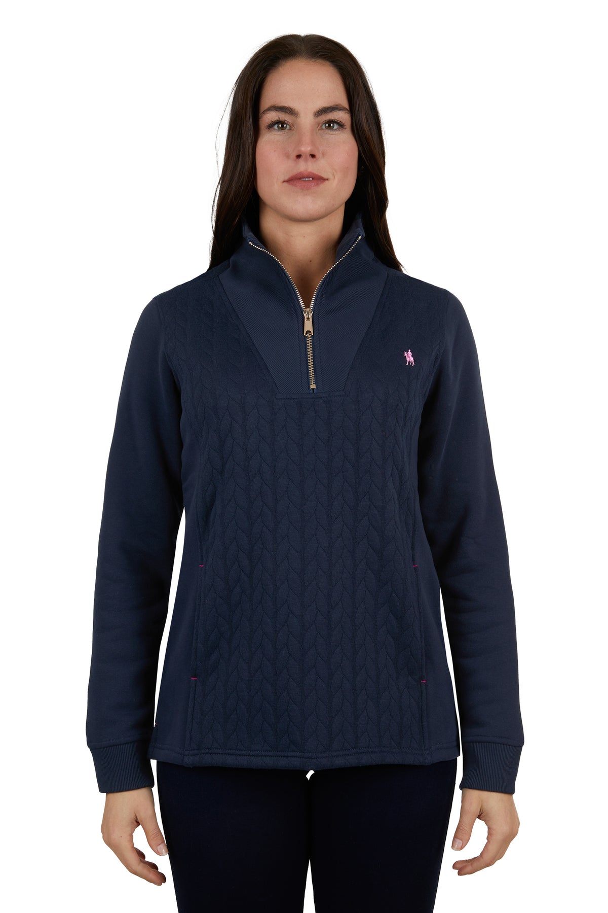 Thomas Cook Womens Abby 1/4 Zip Rugby - Navy