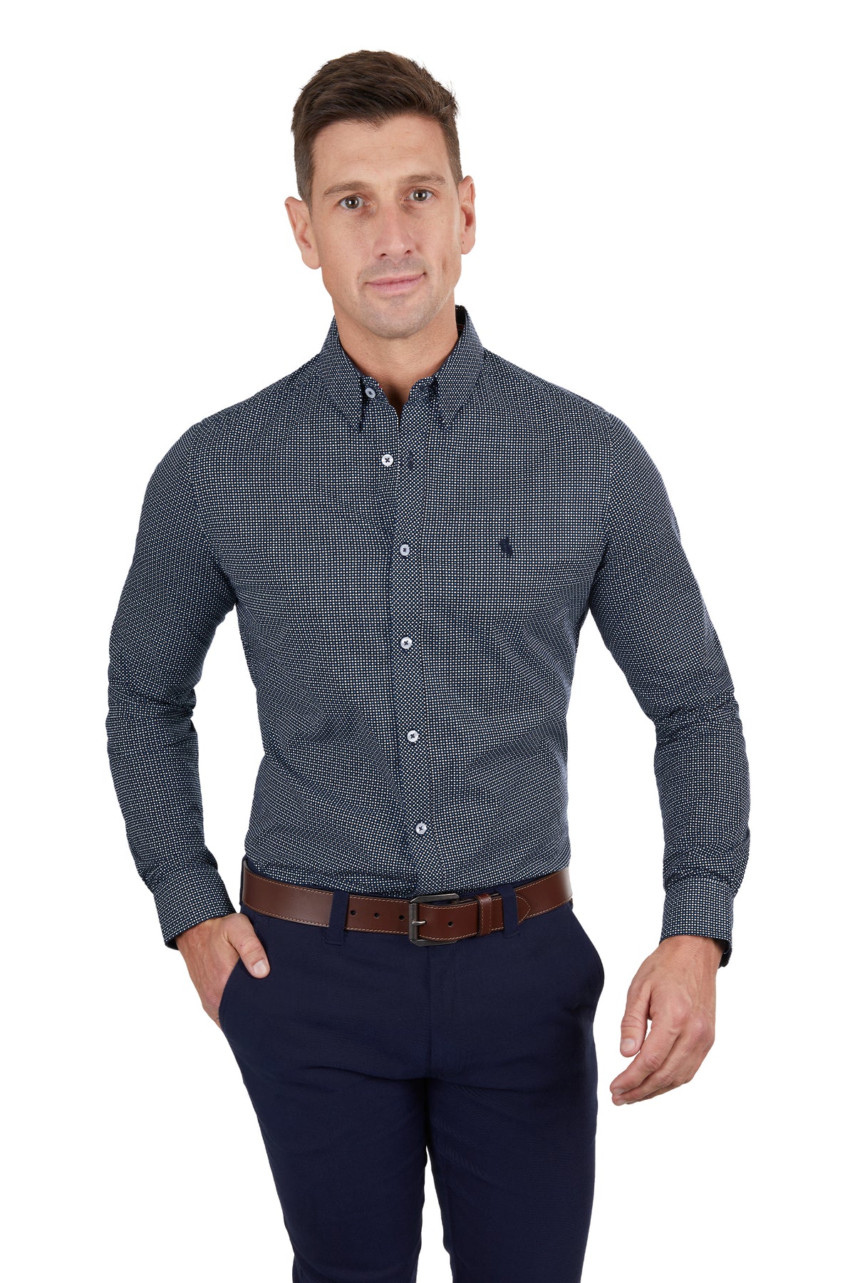 Thomas Cook Mens Cade Tailored Shirt - Navy/Blue