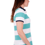 Thomas Cook Womens Cali Polo - Lagoon/White