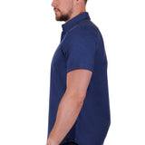 Thomas Cook Mens Edward Tailored Short Sleeve Shirt - Denim/Navy