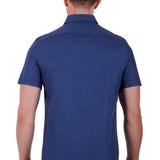 Thomas Cook Mens Edward Tailored Short Sleeve Shirt - Denim/Navy