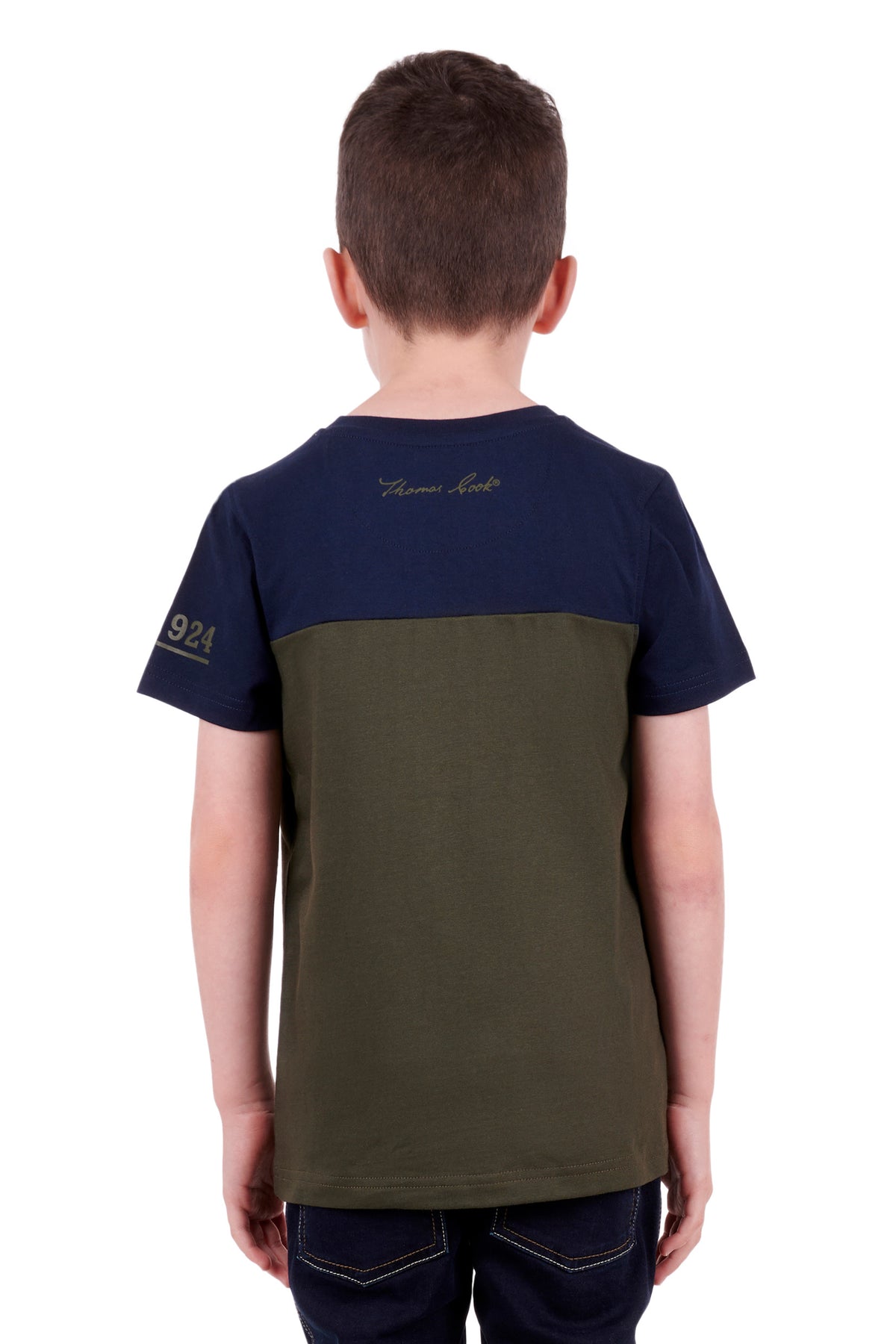 Thomas Cook Boys Lasso Henley Tee - Navy/Green