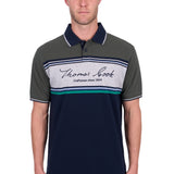 Thomas Cook Mens Andy Tailored Polo - Navy/Green