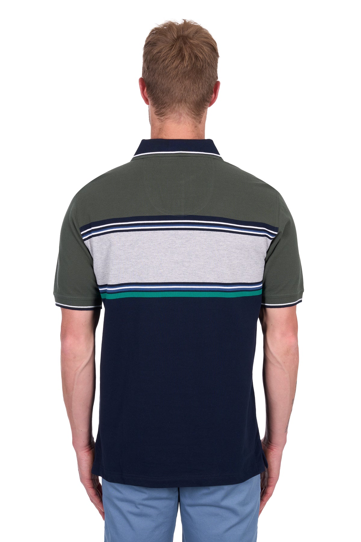 Thomas Cook Mens Andy Tailored Polo - Navy/Green