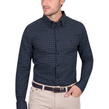 Thomas Cook Mens Charles Tailored Shirt - Navy/Green