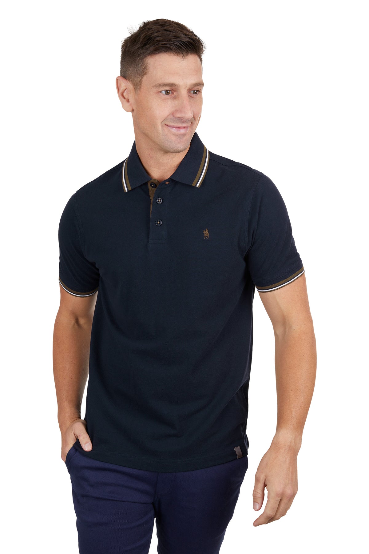 Thomas Cook Mens Logan Tailored Polo - Navy