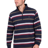 Thomas Cook mens Nicholas 1/4 Zip Rugby - Navy/Multi