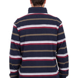Thomas Cook mens Nicholas 1/4 Zip Rugby - Navy/Multi