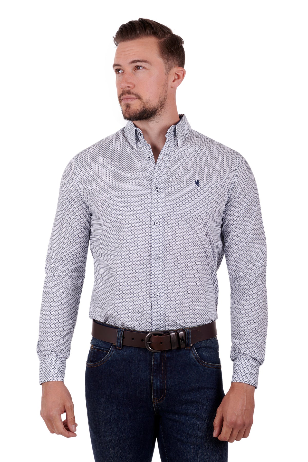 Thomas Cook Mens Sean Tailored Shirt - Navy/White