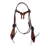 Smooth Like Cactus Daisy Floral Tooled Headstall