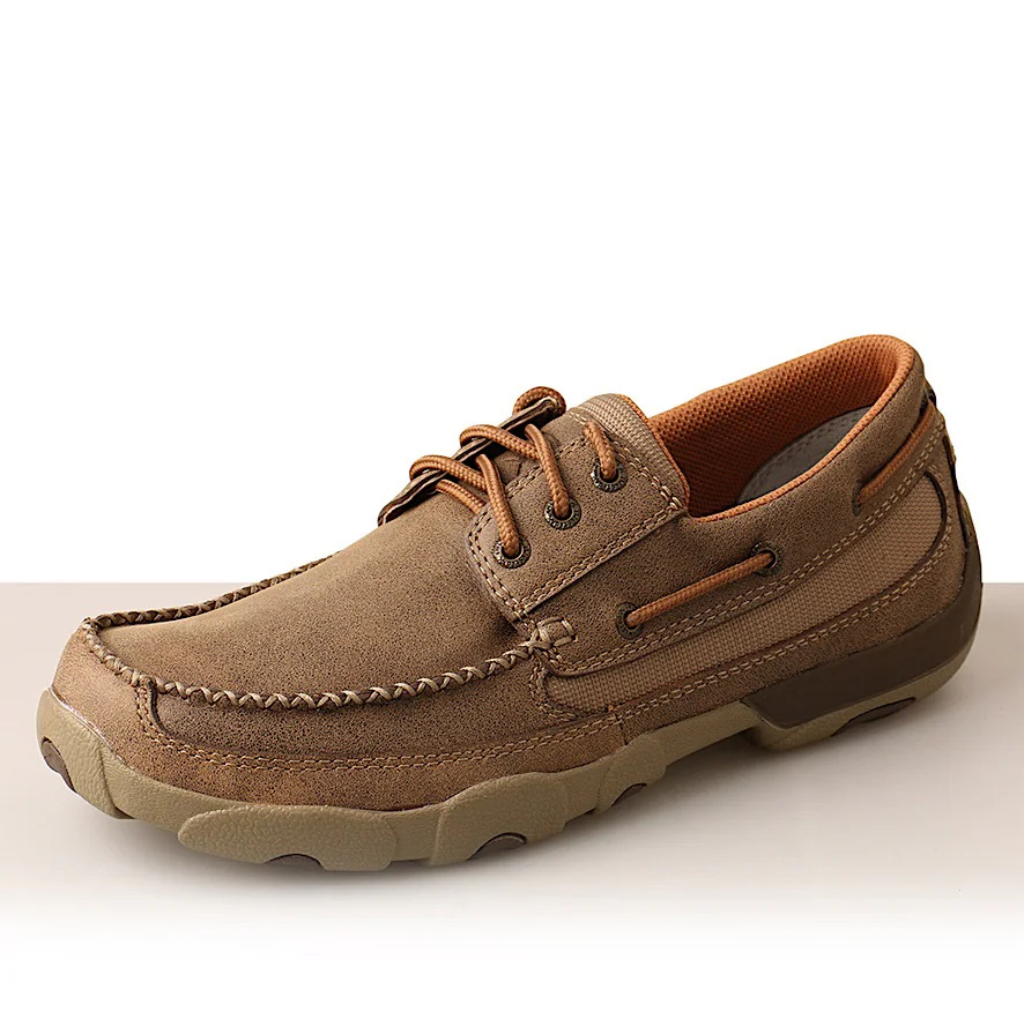 Twisted X Mens Driving Moc Boat Shoe Lace Up - Bomber - Bairnsdale Horse Centre
