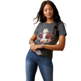 Ariat Womens Cow Girl Tee - Charcoal Heather