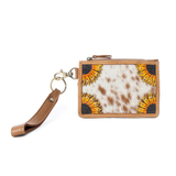 Western Card Holder - Light Brown/Hand tooled detail