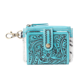Wildflowers of the Prarie Credit Card Holder - Turquoise