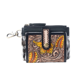 Wildflowers of the Prarie Credit Card Holder - Black