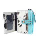 Wildflowers of the Prarie Credit Card Holder - Turquoise