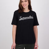 Swanndri Womens Script Printed Tee - Black/White