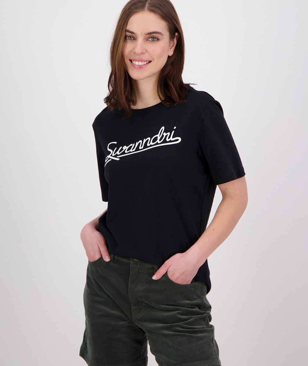 Swanndri Womens Script Printed Tee - Black/White