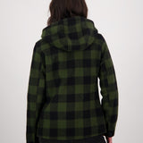 Swanndri Womens Seattle V2 Wool Hoodie - Olive Check