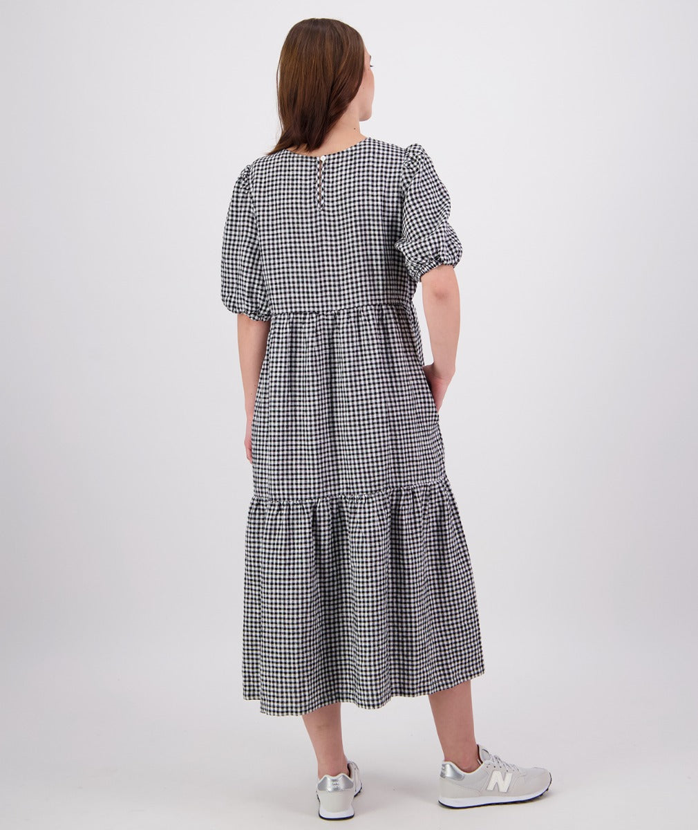 Swanndri Womens Shelly Maxi Dress - Black/White Gingham