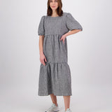 Swanndri Womens Shelly Maxi Dress - Black/White Gingham
