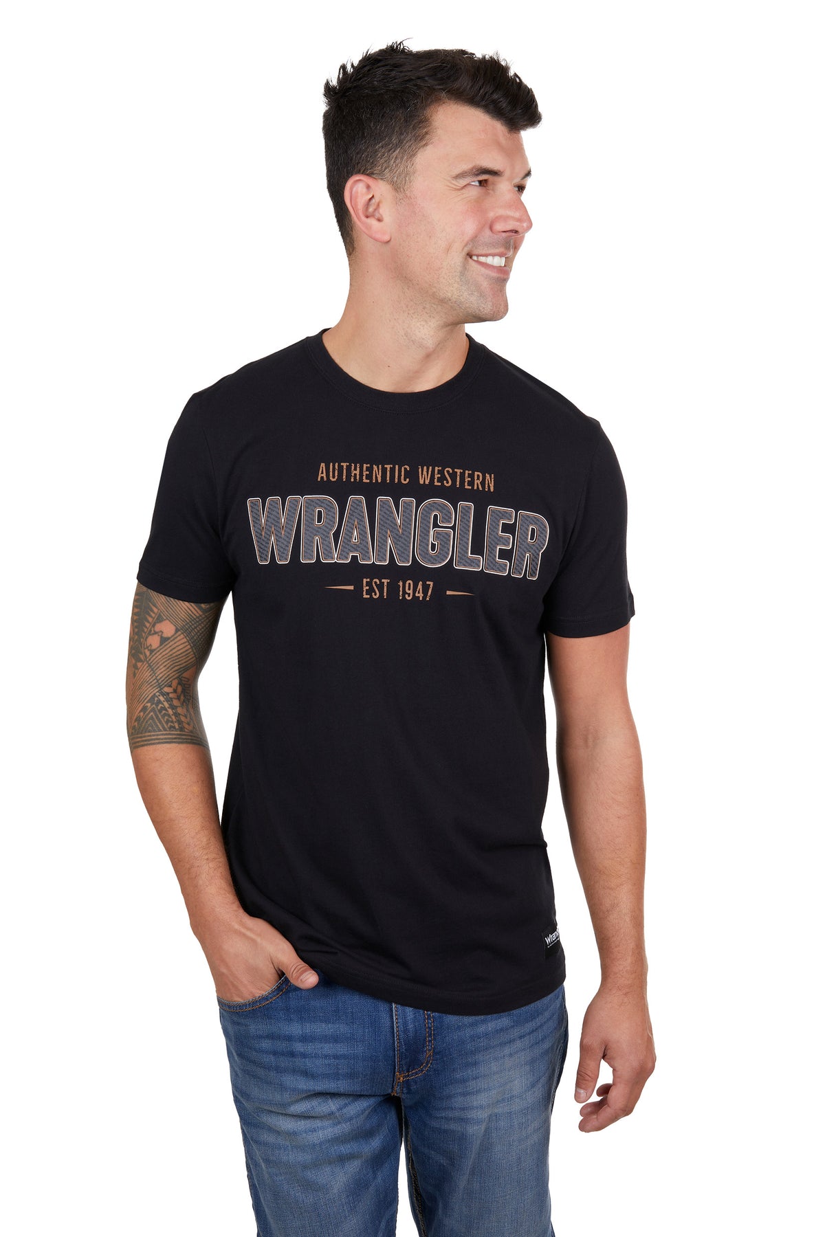 Wrangler Mens Aaron Tee - Black