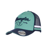 Wrangler Arthur High Profile Trucker Cap - Sage/Navy