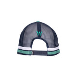 Wrangler Arthur High Profile Trucker Cap - Sage/Navy