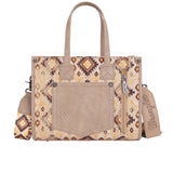 Wrangler Aztec Crossbody Tote Bag - Camel