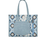 Wrangler Aztec Crossbody Tote Bag - Light Blue