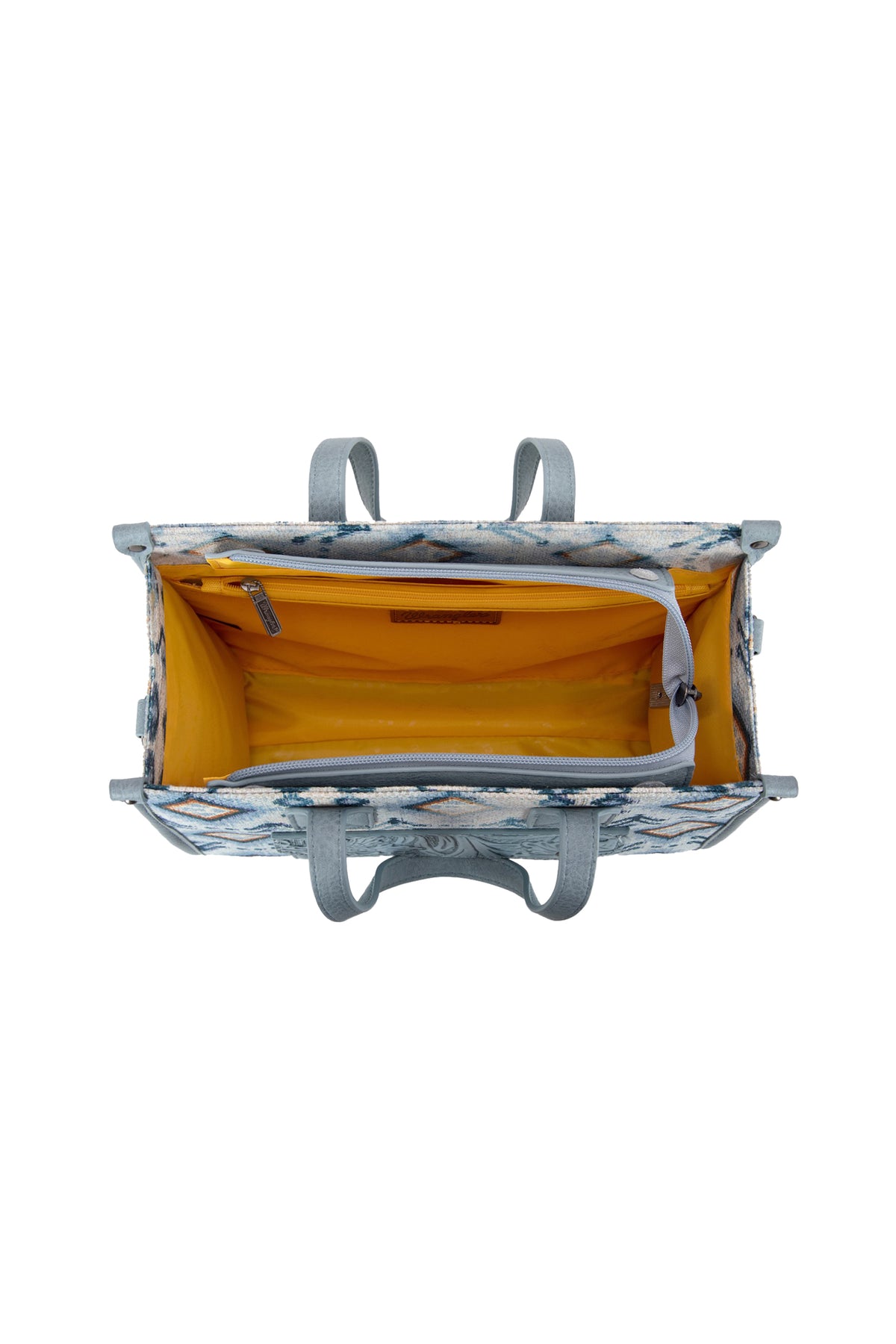 Wrangler Aztec Crossbody Tote Bag - Light Blue