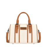 Wrangler Boston Stitch Barrel Bag - Natural/Tan