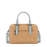 Wrangler Boston Stitch Barrel Bag - Camel/Blue