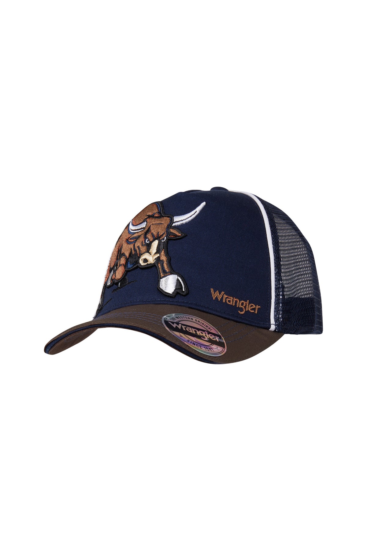 Wrangler Kids Brendon trucker Cap - Dark Tan/Navy