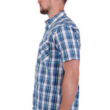 Wrangler Mens Callum Shirt - Navy/Teal