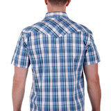 Wrangler Mens Callum Shirt - Navy/Teal