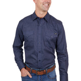 Wrangler Mens Cam Shirt - Navy/Blue