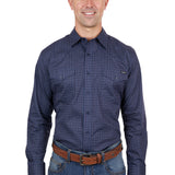 Wrangler Mens Cam Shirt - Navy/Blue