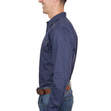 Wrangler Mens Cam Shirt - Navy/Blue
