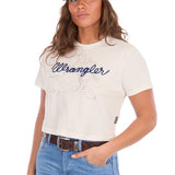 Wrangler Womens Cindy Crop Tee - Cream