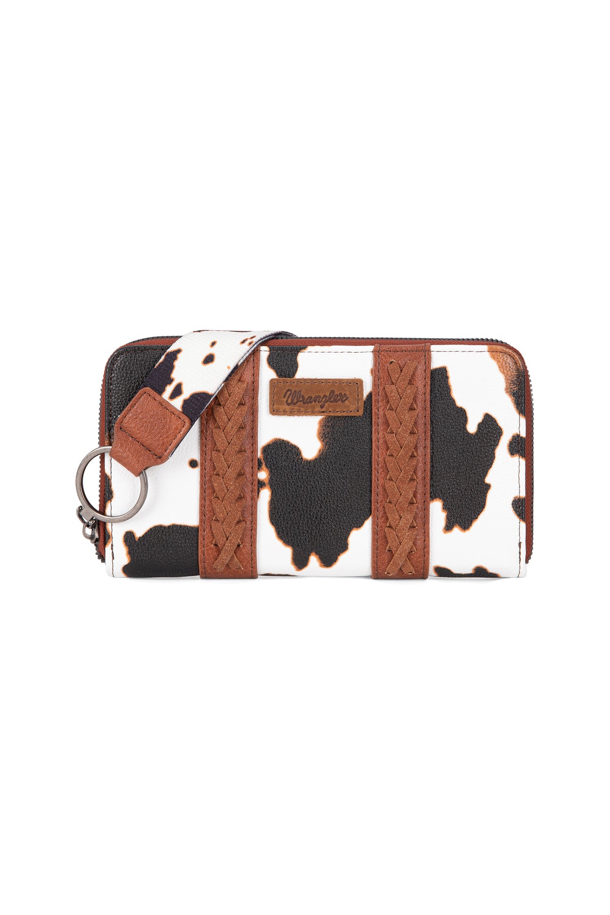 Wrangler Cow Print Large Wallet - Dark Tan