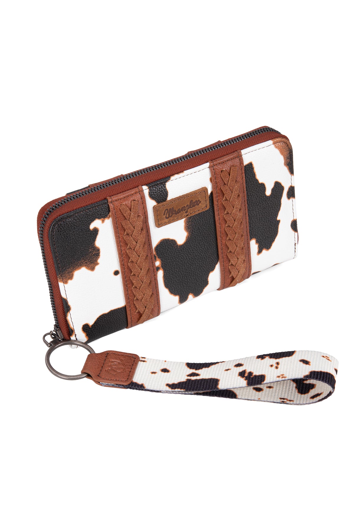 Wrangler Cow Print Large Wallet - Dark Tan