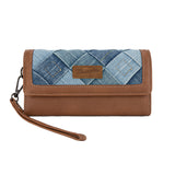 Wrangler Denim Patchwork Wallet - Denim