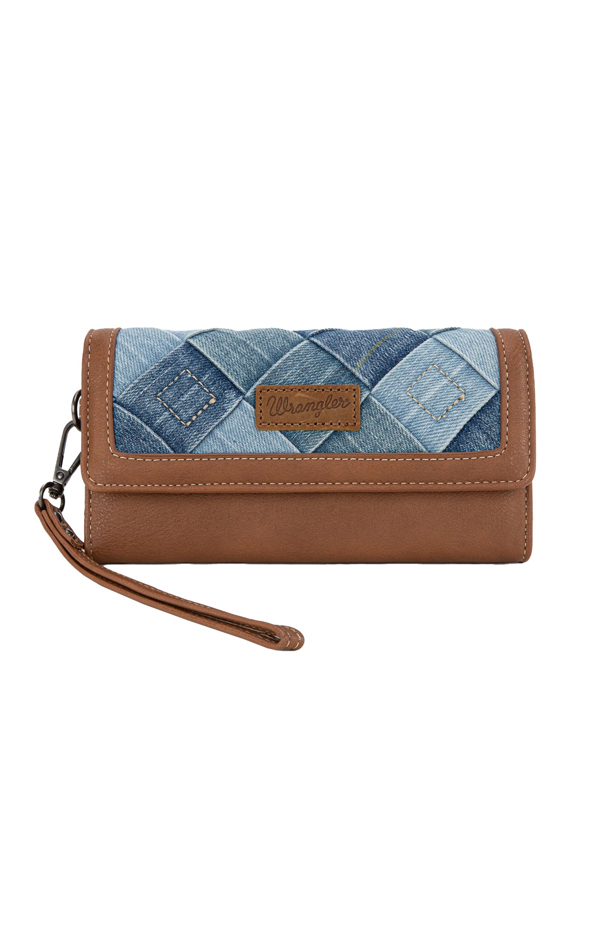 Wrangler Denim Patchwork Wallet - Denim