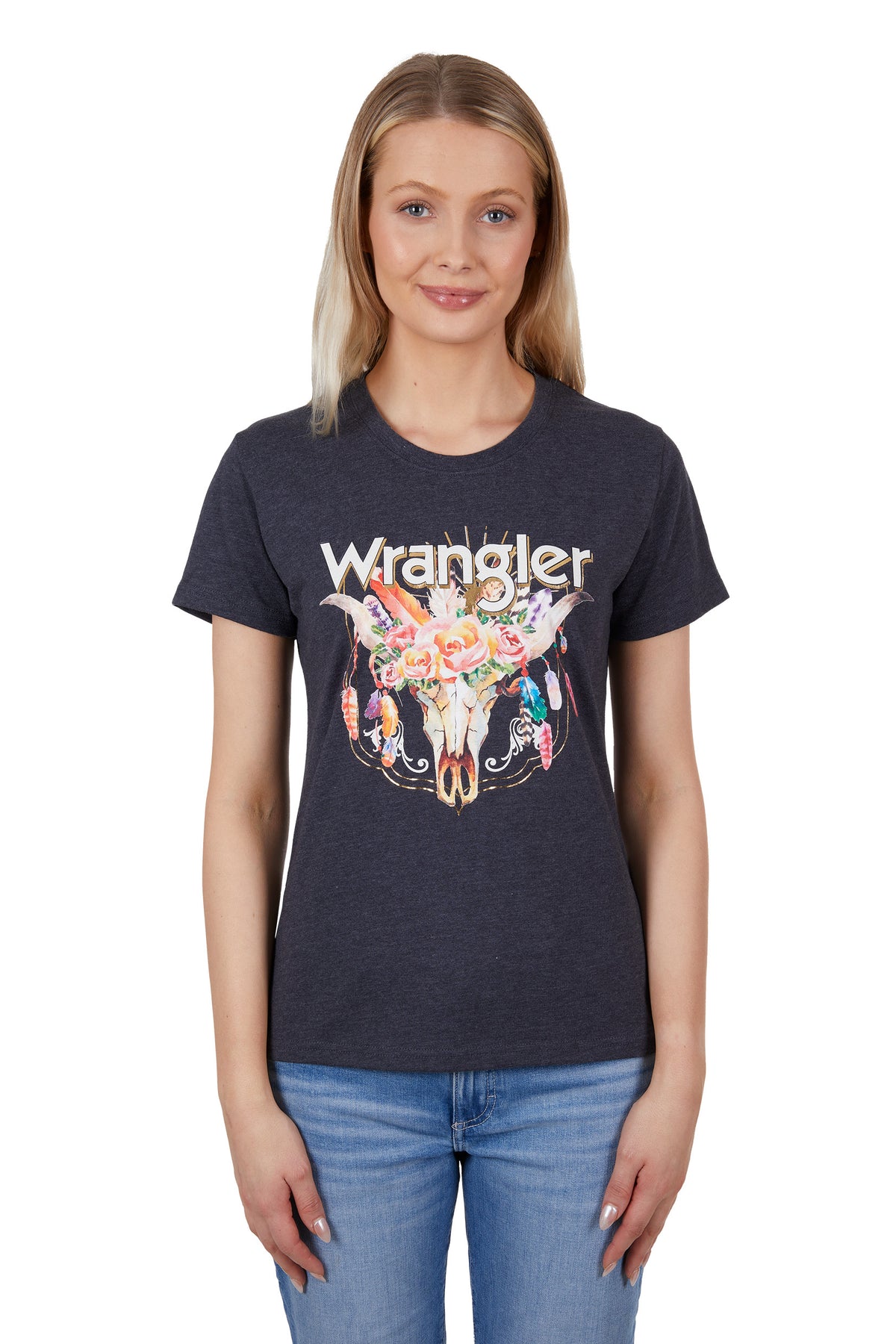 Wrangler Womens Jayde Tee - Charcoal Marle