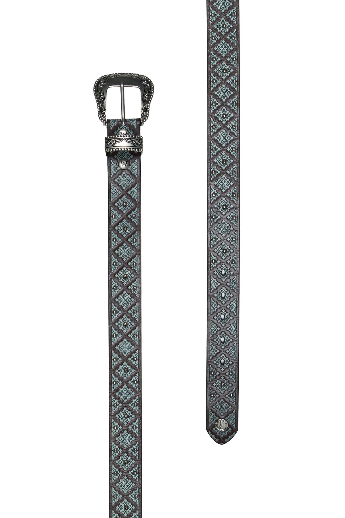 Wrangler Emmaline Belt - Chocolate/Turquoise