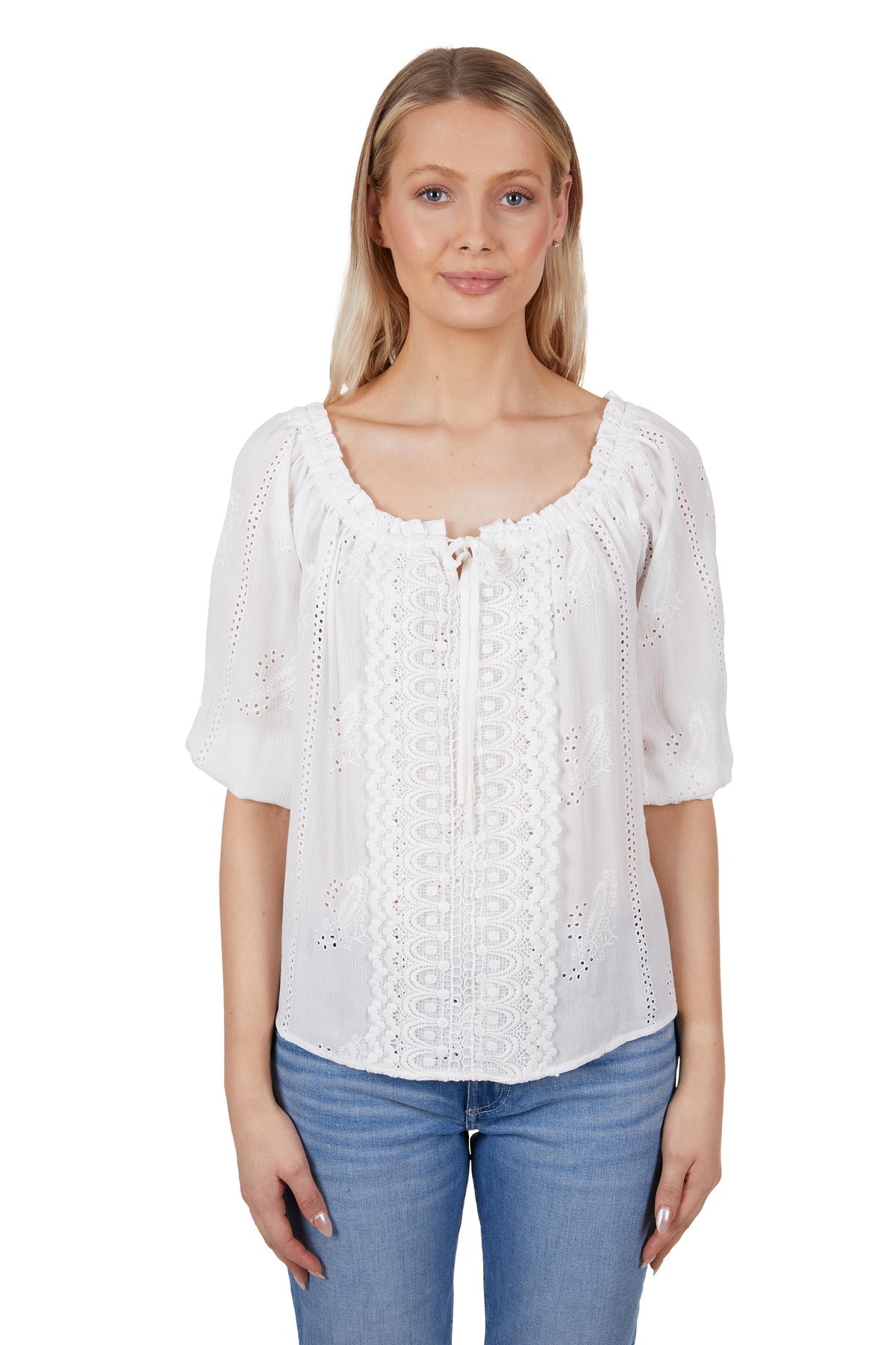 Wranlger Womens Erin Blouse - Ivory