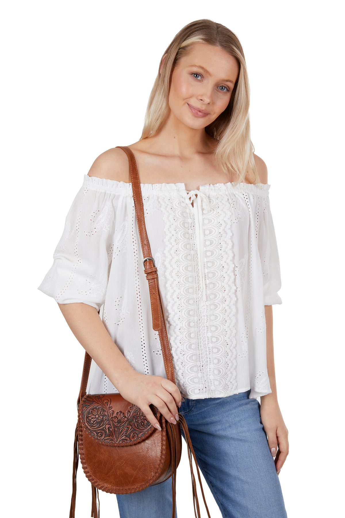 Wranlger Womens Erin Blouse - Ivory