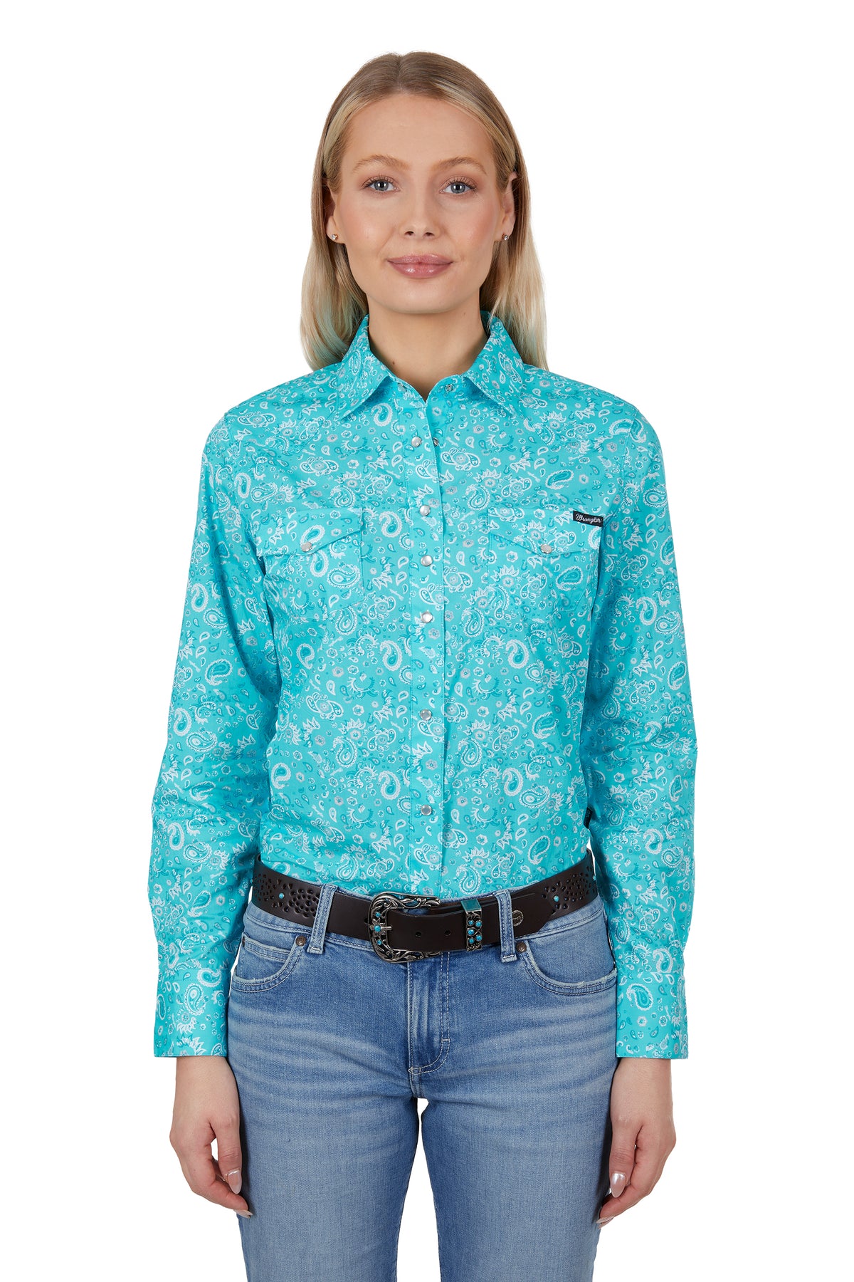 Wrangler Womens Gabby Shirt - Aqua